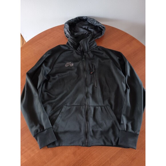 Nike Air Crossover Warm Up Track Jacket Large Hood Black Unisex Full Zip Sweater - Picture 1 of 12